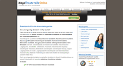 Desktop Screenshot of mega-ersatzteile-online.de