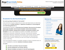 Tablet Screenshot of mega-ersatzteile-online.de