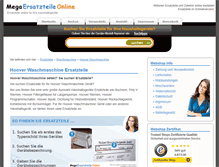 Tablet Screenshot of hoover-ersatzteile-waschmaschine.mega-ersatzteile-online.de